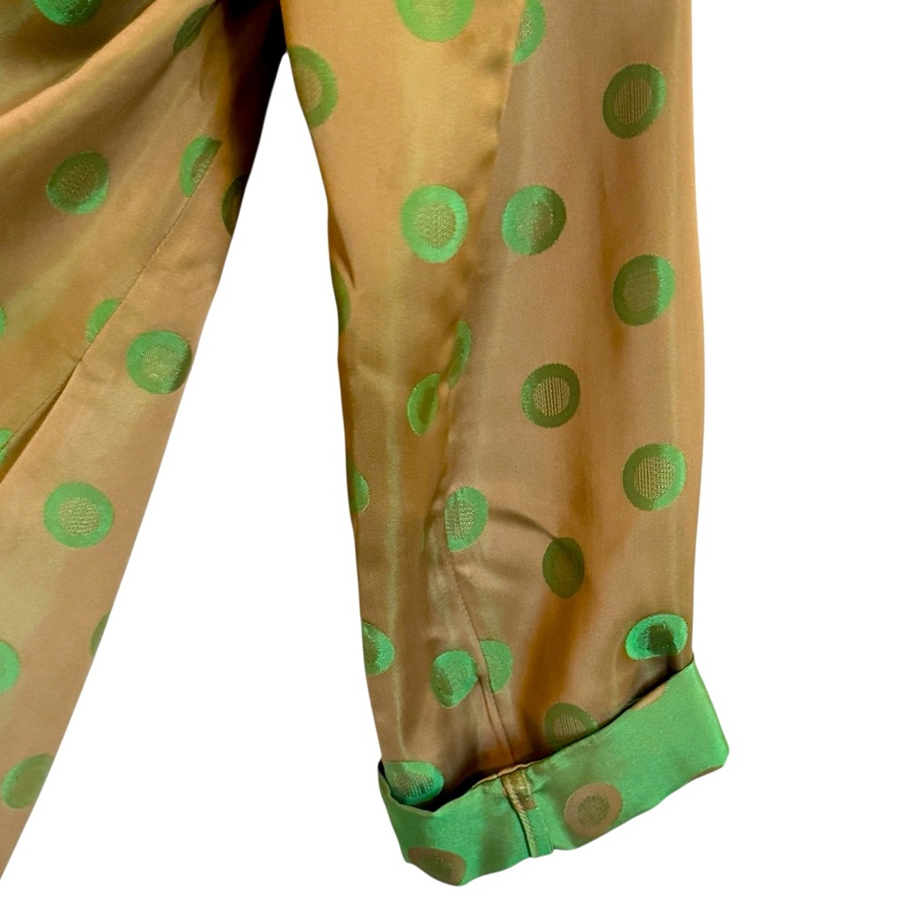 Maliparmi Tan Blazer with Green Polka Dots - Picture 4 of 16